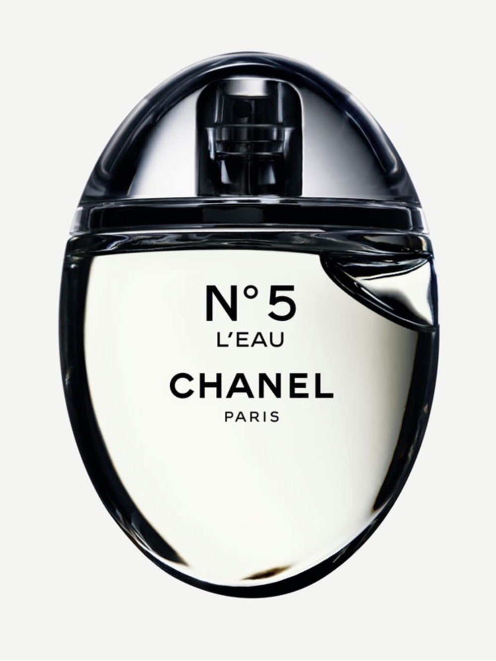 CHANEL N°5 L'EAU Bottle - Clear Glass with Pale Gold Liquid - Picture 2 of 5